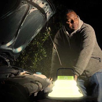 

Solar LED Outdoor Lamp 3-Level Luminance Adjustable IP67 Waterproof Camping Hiking Lantern Suction Cups Collapsible