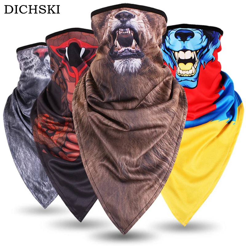 New Trend Motorcycle Windproof Bandana Scarf Magic Multifunctional Half Face Mask Balaclavas Snowboard Neck Triangle Scarf Hats