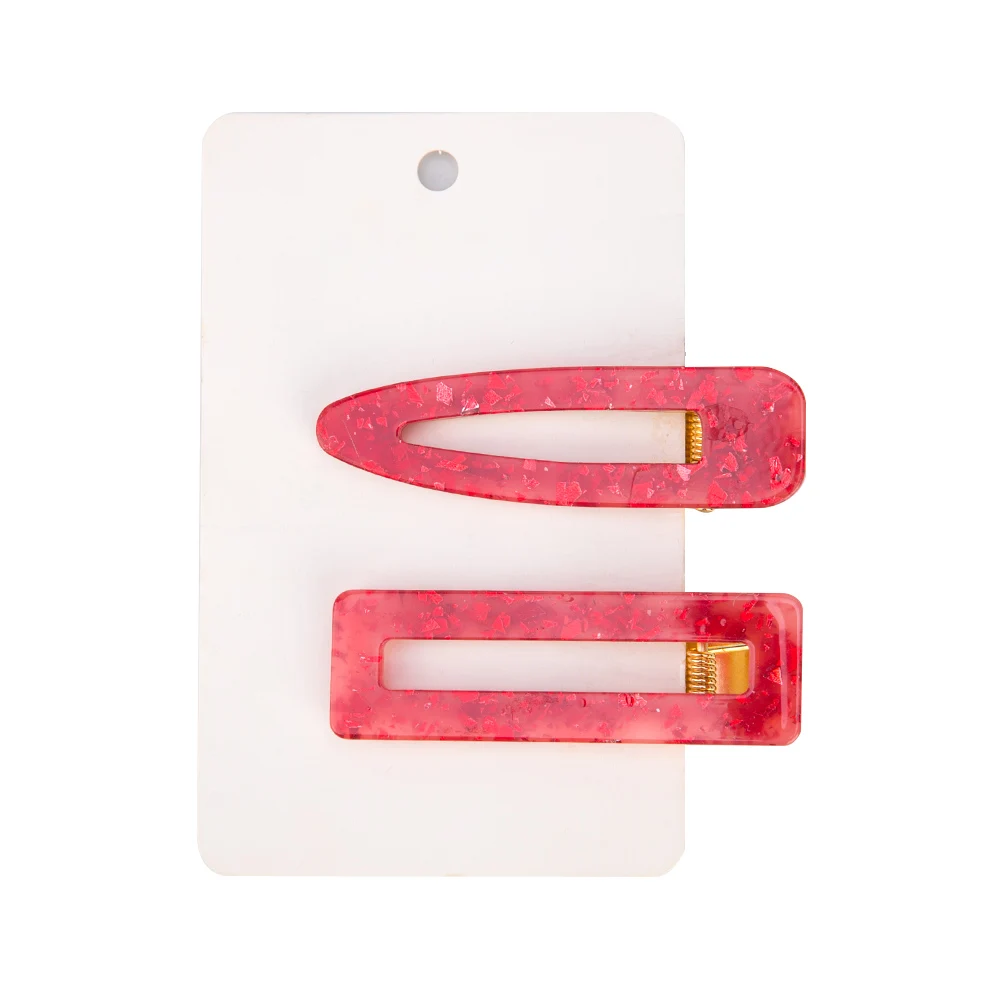 2pcs pink 2 шт. винтажные полые заколки для волос для женщин леопардовая мраморная текстурированная Геометрическая Заколка-Утконос заколка для волос аксессуары для волос - Цвет: 2pcs pink