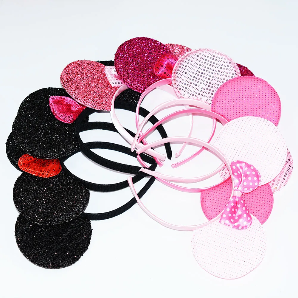 6 pcs Hair Accessories Minnie//Mickey Ears Headband Boys Girls