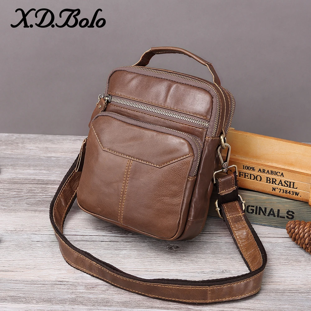  XDBOLO 2019 Men Bag Leather Men Shoulder Bag Single Strap Men's Messenger Bag Solid Crossbody Bag f - 4000085065032