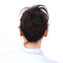 Oubeca синтетические гибкие волосы булочка для наращивания прямой пончик-шиньон эластичные резинки для Волос обертывание для наращивания конского хвоста для женщин