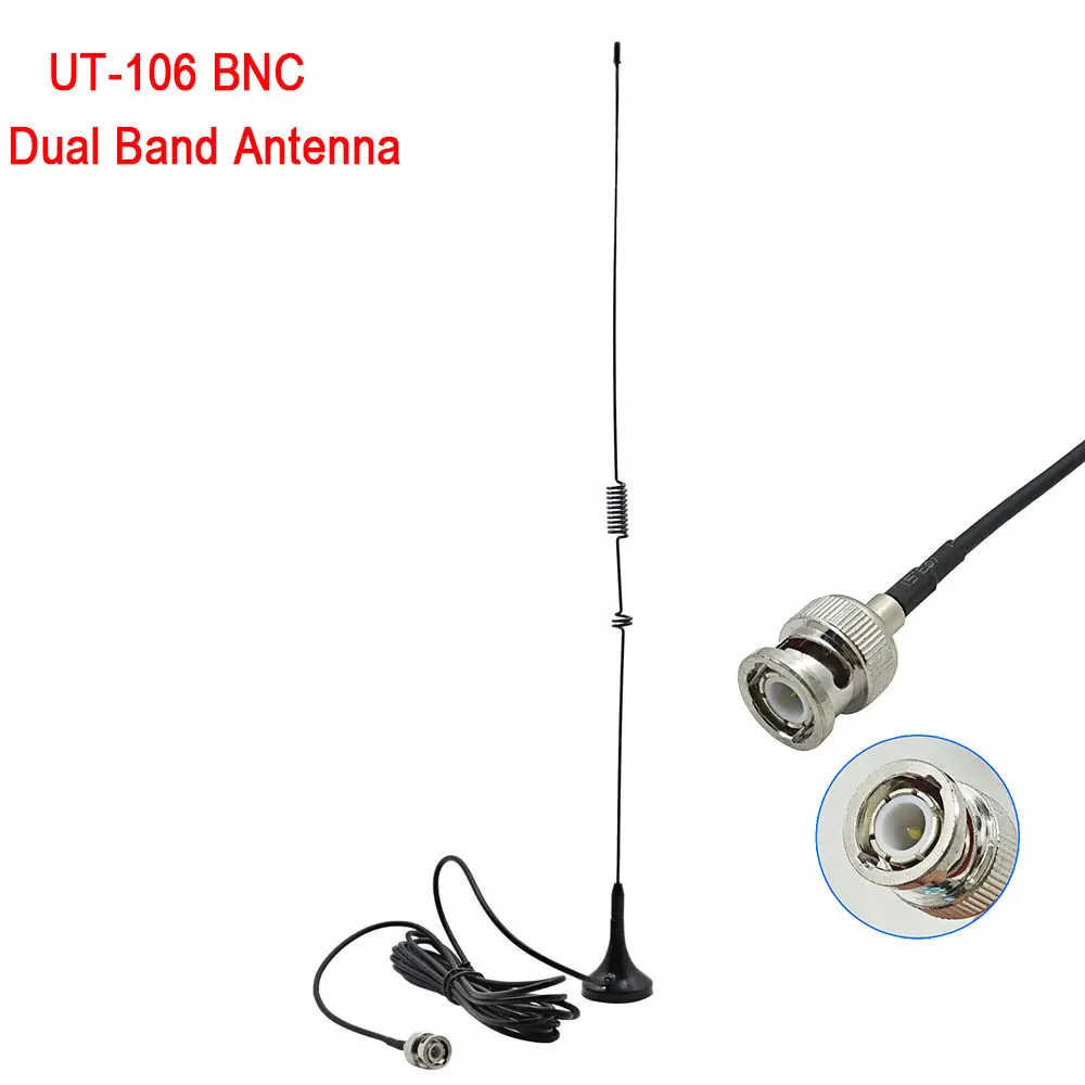 Антенна NAGOYA Dual Band 144/430 МГц телевизионные антенны BNC UT-106 для TK100 TK200 IC-V8 IC-V80 IC-V82