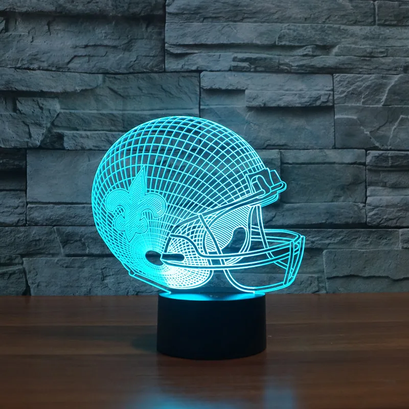 

New Orleans Saints team 3D effect American football helmet led light furniture