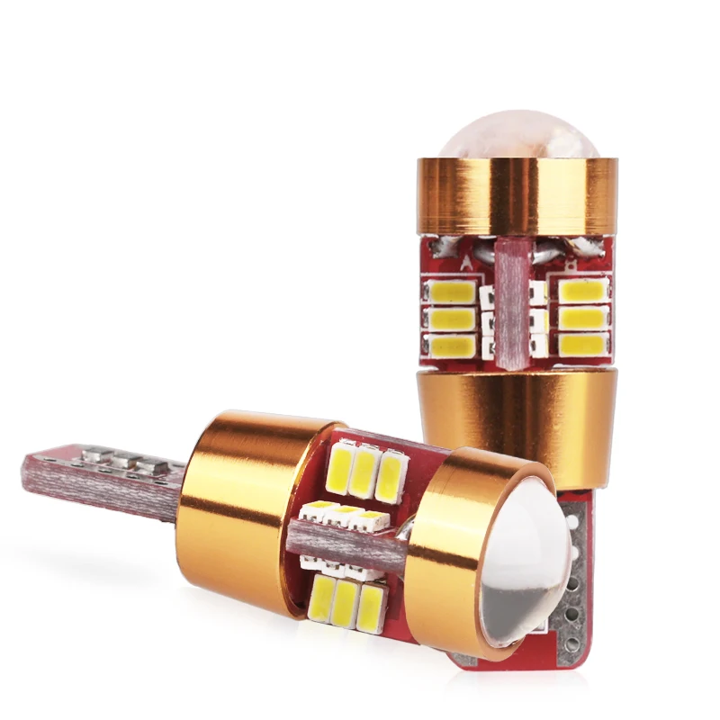 10 шт. T10 W5W 194 168 27 SMD Can bus без ошибок светодиодов внутреннее освещение белый 4014 K Canbus