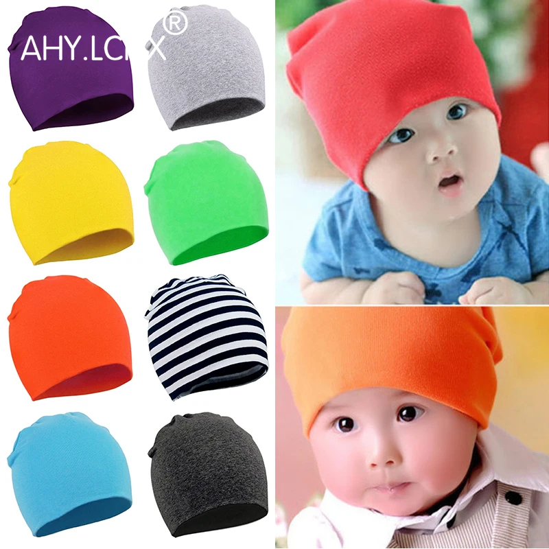 Baby Boy Infant Toddler Cotton Elastic Spring Autumn Hat Beanie Cap 6-2 years 