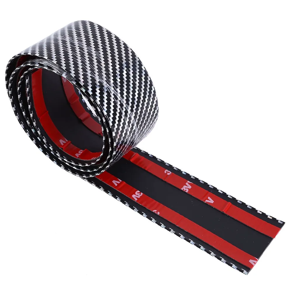 

5cm 1m Laser Carbon Fiber Multiply Color Car Door Anti-stepping Universal Pedal Decorative Strips Car Door Bumper Stickers