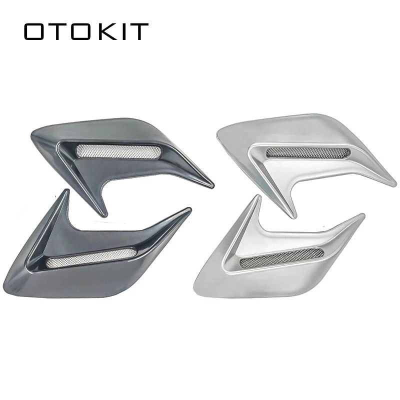 2pcs Shark Car Gill Simulation Exhaust Port Side Air Scoop Outlet Flow