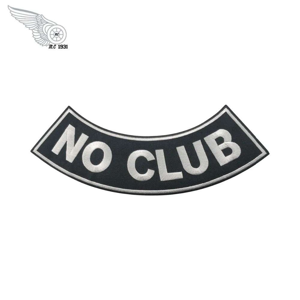 No club embroidery iron on biker patch back of vest jacket applique custom design clothing stickers free shipping (1)