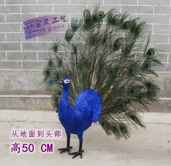 

big simulation peacock toy lifelike handicraft peacock with beautiful tail doll about 100x90cm