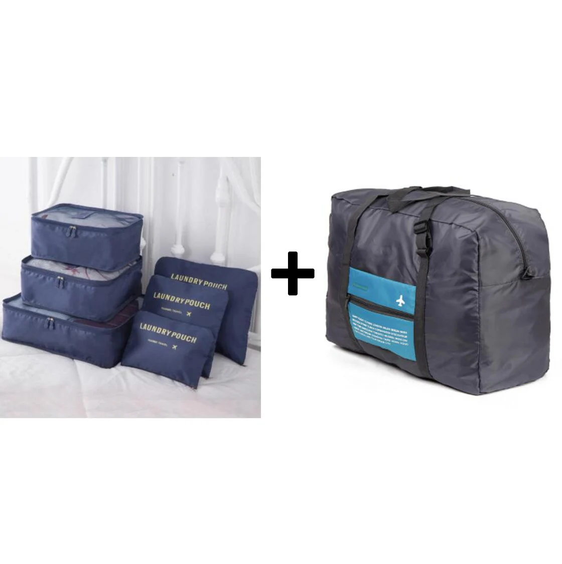 IUX вместительная сумка унисекс сумка для организации и сортировки одежды органайзер для багажа дорожная сумка Большая вместительная сумка женская нейлоновая - Цвет: deepblue