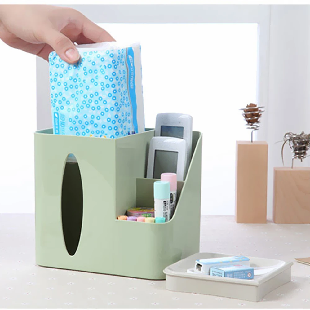 Simple Desktop Multifunctional Tissue Box Cover Living Room Office