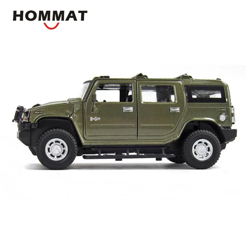 HOMMAT имитация 1:32 Hummer H2 внедорожный внедорожник литая модель игрушечного автомобиля Модель автомобиля литая металлическая коллекция подарок назад красный