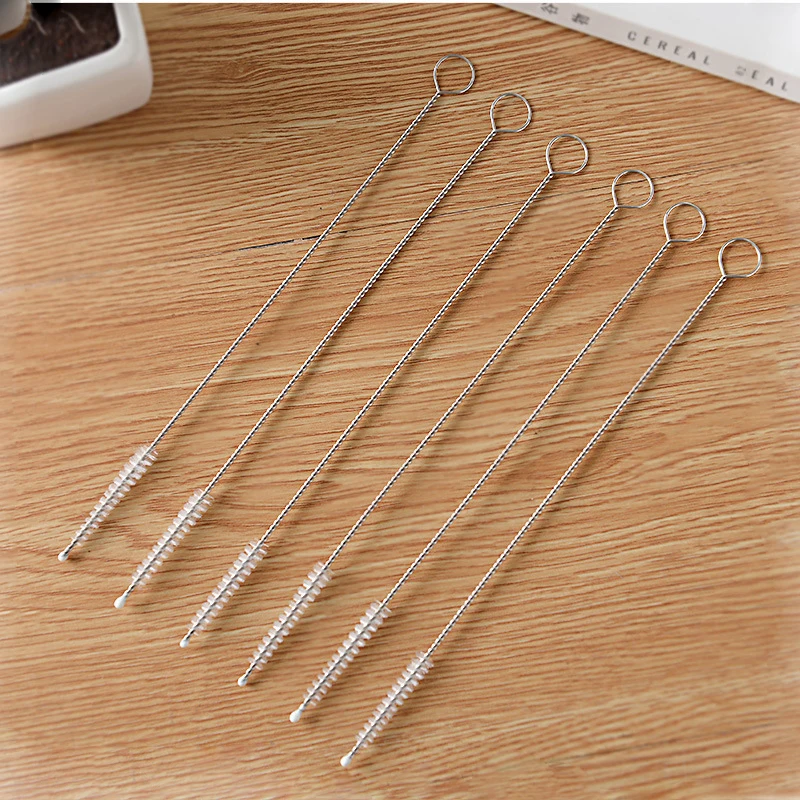 

5Pcs/Set Reusable Stainless Steel Metal Cleaner Brush For Drinking Straws Home Party Bar Accessories Cleans Sippy Cup Straws 30