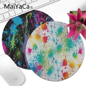 

MaiYaCa Vintage Cool Paint Splatter Customized MousePads Computer Laptop Anime Mouse Mat Gaming Anti-slip round Mouse Mat anime