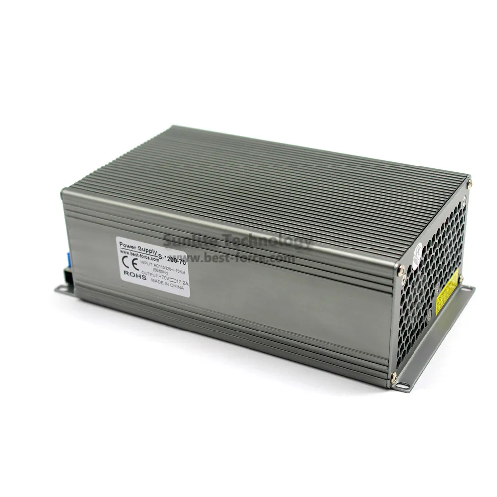 Одиночный выход DC 70V переключатель питания DC70V 17.2A 1200W источник светодиодный