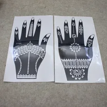 50 листов трафареты для татуировок хной для краски тела, цветочный Аэрограф Для блесток Mehndi ручная хна тату шаблоны большой трафарет 21*12 см