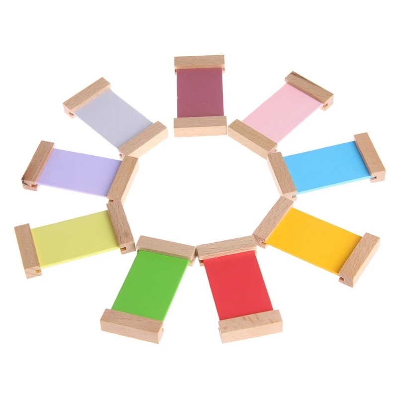 Montessori sensorial Материал обучения Цвет контейнер для таблеток деревянная игрушка для детей младшего возраста