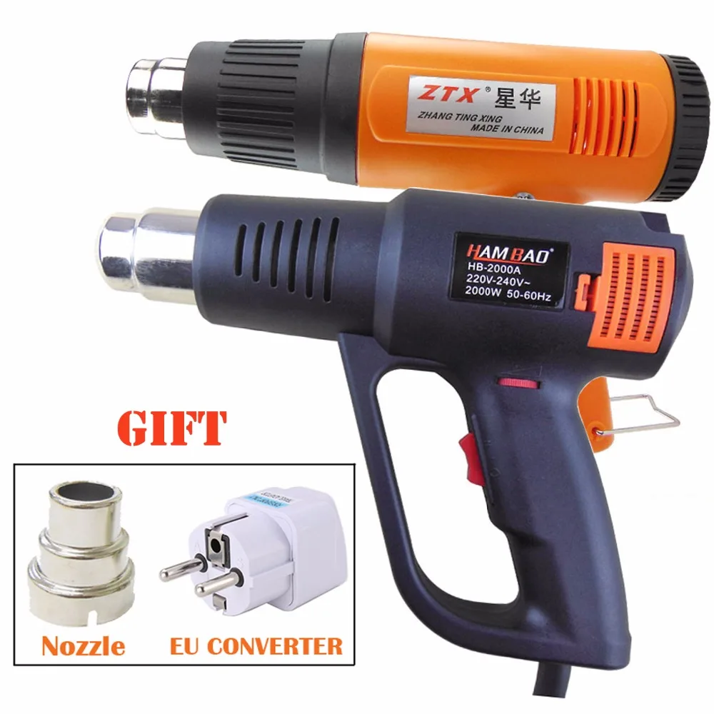 BRAND 220V 1500W 2000W Heat Gun EU Plug Industrial Electric Hot Air Gun
