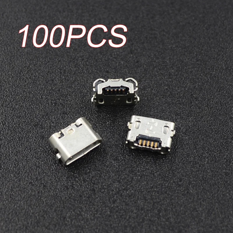 100 шт. micro USB 5pin jack бык рога зарядный порт розетка разъем mini usb для huawei 4X Y6 4A P8 C8817 max Lite Pro