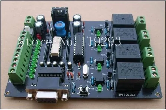 

[BELLA]12V24 eight input four output volt relay control industrial control panels with 4 AD input module--5pcs/lot