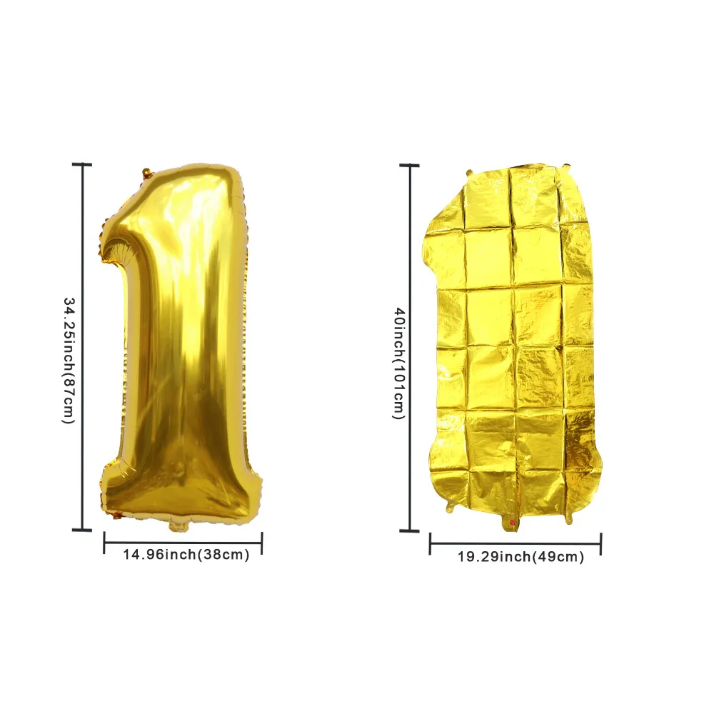 32/40 дюймов розовое золото номер фольги Воздушные шары Большие Гелиевые шары Свадебные украшения Рождество День рождения наборы; детский душ