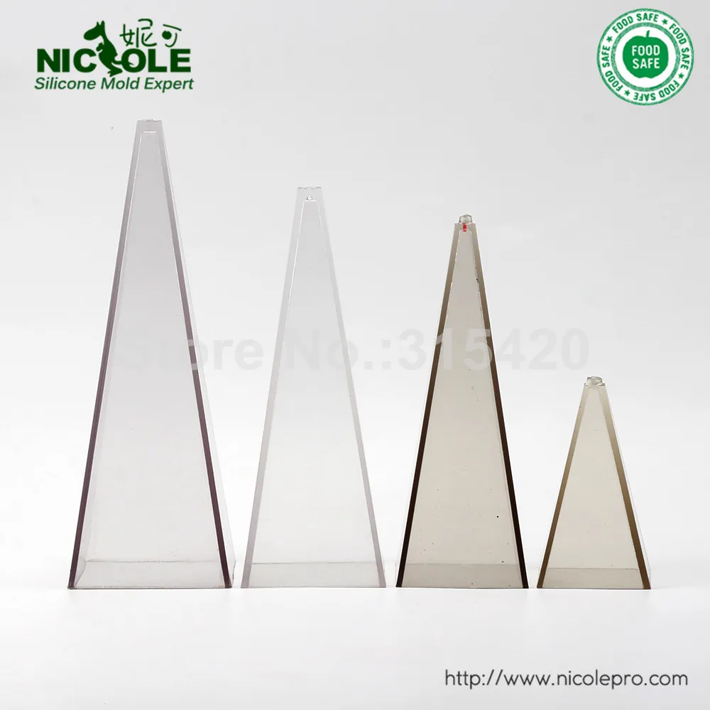 Дешевая цена ручной работы пластик Премиум ПВХ в форме пирамиды пластиковая свеча формы