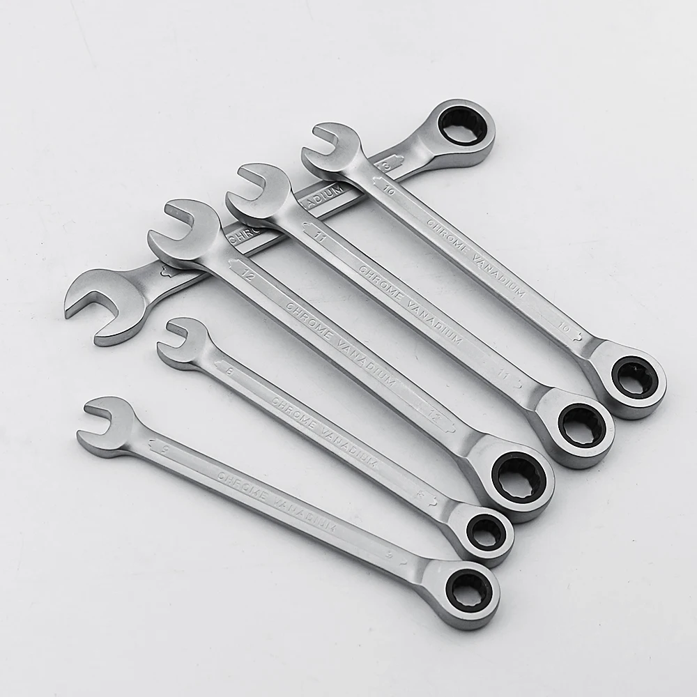 

ALLSOME 8-13mm Ratchet Spanner Combination Set Wrench Ratchet Skate Tool Gear Ring Wrench Ratchet Handle Chrome Vanadium YF055