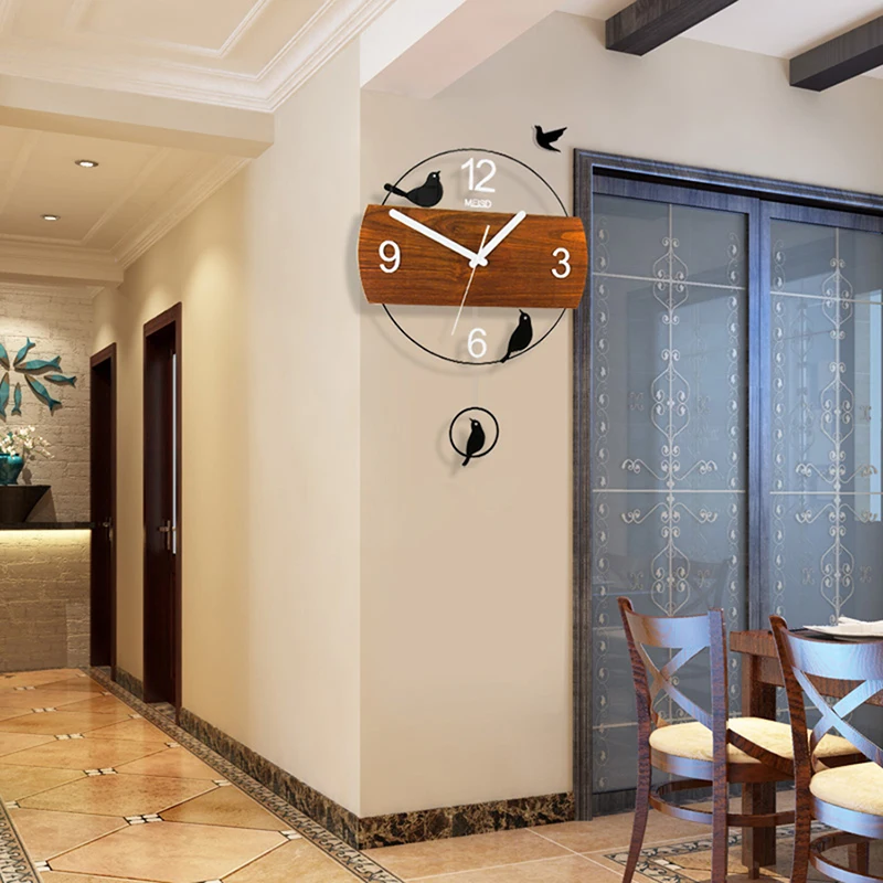decor acrylic mirrored decorative sticker wall clock metal pendulum clock watch for wall double sided wall clock clock cuckoo clock 3d living room clock luxury wall clock wallclock cavalier king  (9)