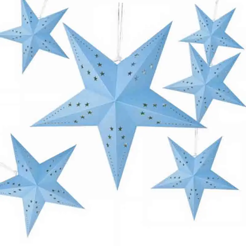 

24'' 60cm Christmas Paper Star Tree Topper for Home Table Decorations Craft Xmas DIY Birthday Wedding Festival Party Accessories