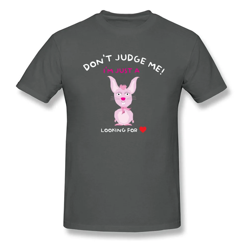Personalized Tshirts Dominant Short Sleeve Summer 100% Cotton O-Neck Mens Tops Shirts comfortable T-Shirt April FOOL DAY Don`t judge me I`m just a bunny looking for love carbon