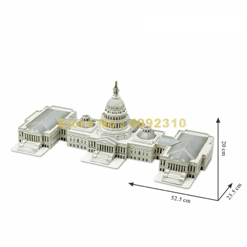 132 шт всемирно известная архитектура Капитолий Хилл 3d бумажная головоломка модель игрушки
