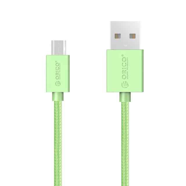 ORICO MDC-10 Micro USB кабель 1 м кабель для зарядки и передачи данных для мобильного телефона нейлоновый Адаптер зарядного устройства - Цвет: Green