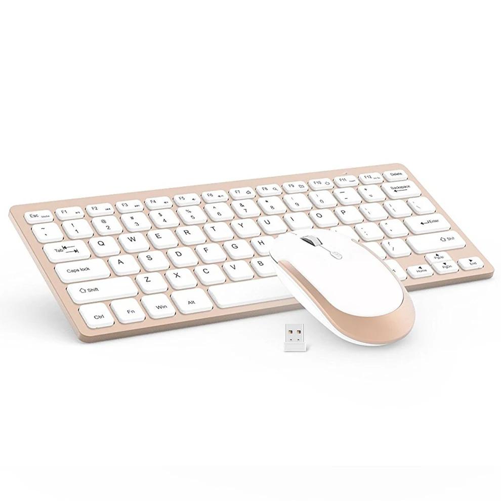 Jelly Comb 2,4G Беспроводная клавиатура мышь комбо ультра тонкая портативная клавиатура набор мышей для ПК настольный ноутбук Русский