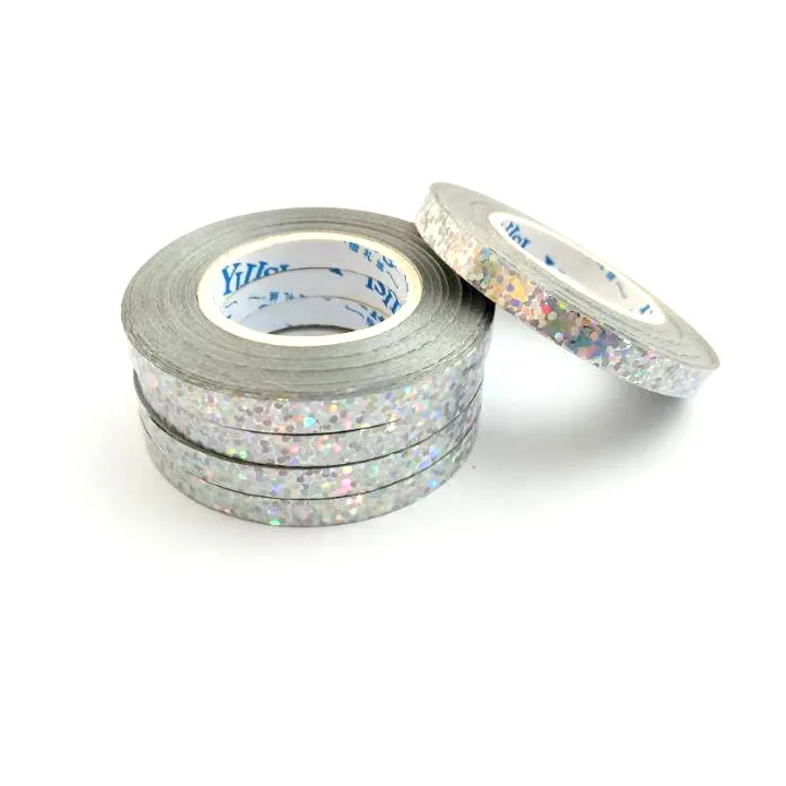 Воздушные шары ленты лента-лазер для вечерние украшения подарки на день рождения DIY упаковка свадебные украшения фольги атласные ленты аксессуары - Цвет: Silver 10m