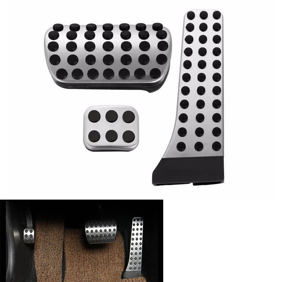 Car At Gas Fuel Brake Foot Pedals Trim Cover For Mercedes Benz C E Glk