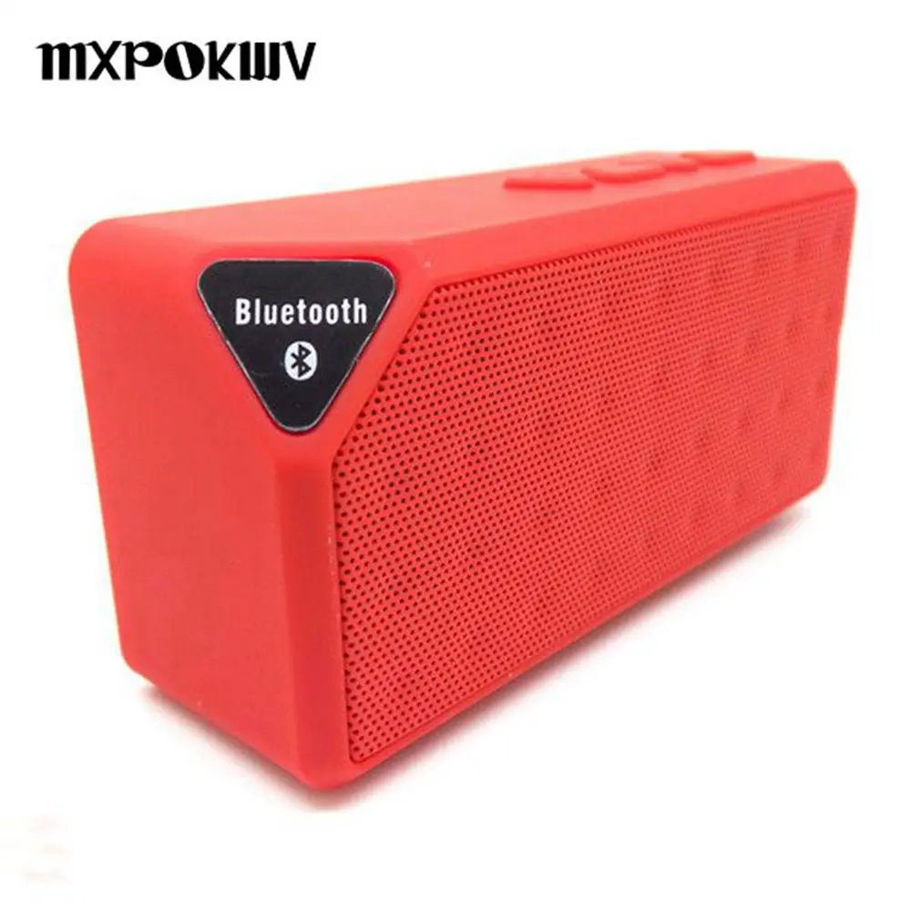 X3 Портативный Mini Bluetooth Динамик Беспроводной Музыка Sound Box сабвуфер громкий Динамик s с микрофоном для телефона Поддержка TF USB FM радио