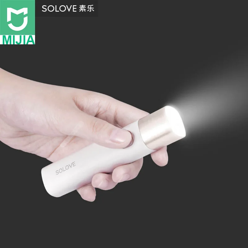 Xiaomi SOLOVE X3 USB Перезаряжаемый яркий EDC фонарик 3000 мАч Внешний аккумулятор портативный мини светодиодный фонарь для наружного велосипеда