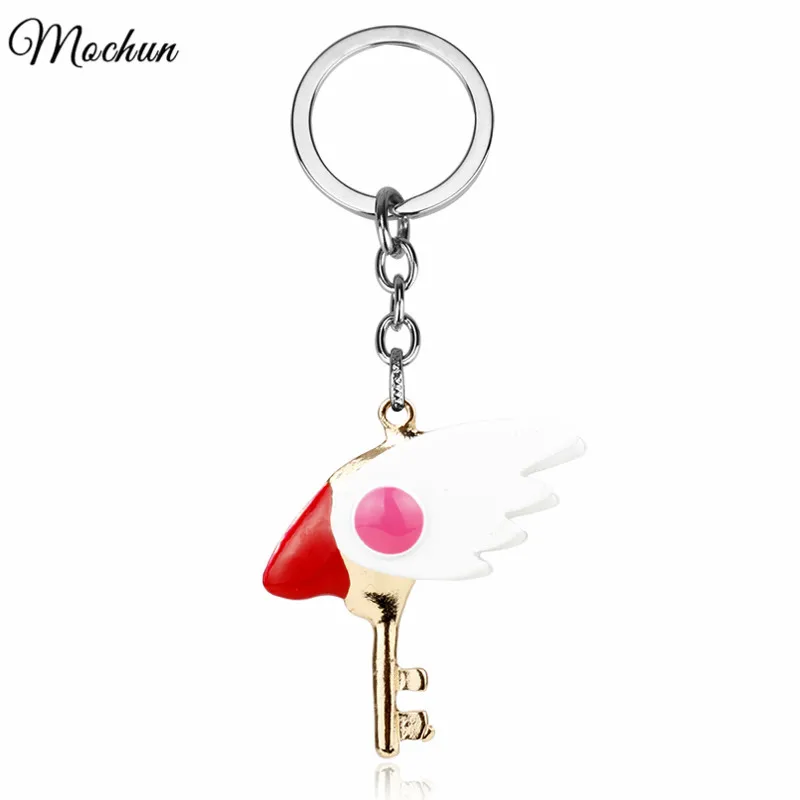 MQCHUN Card Captor Sakura КИНОМОТО Запечатывания палочка цепочка для ключей кольцо в стиле
