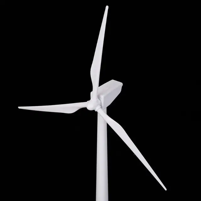 Desktop Solar Powered Windmills Model Wind Turbine Easy Assembled Solar Powered ABS Plastic Windmill Educational Toy Gift 5