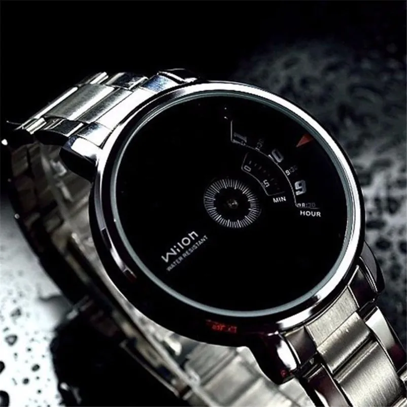 Men's watches quartz watch Fashion Creative Stainless Steel Men's Military Sport Analog Quartz Wrist Watch #2AP22 (9)