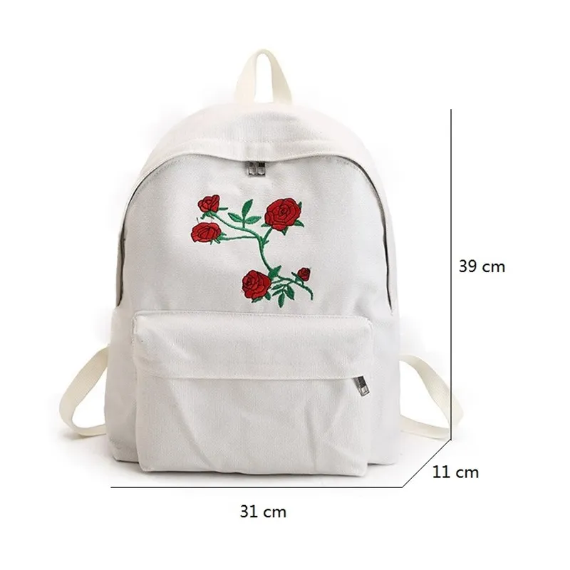 Eatsomethinggood 買取 Miyahouse ローズ刺繍バックパック女性黒旅行バックパックキャンバスの 学生ダブルショルダーバッグティーンエイジャーの 通販 価格 Eatsomethinggood 買取 Miyahouse ローズ刺繍バックパック女性黒旅行バックパックキャンバスの 学生ダブルショルダーバッグティーンエイジャーの 通販 価格