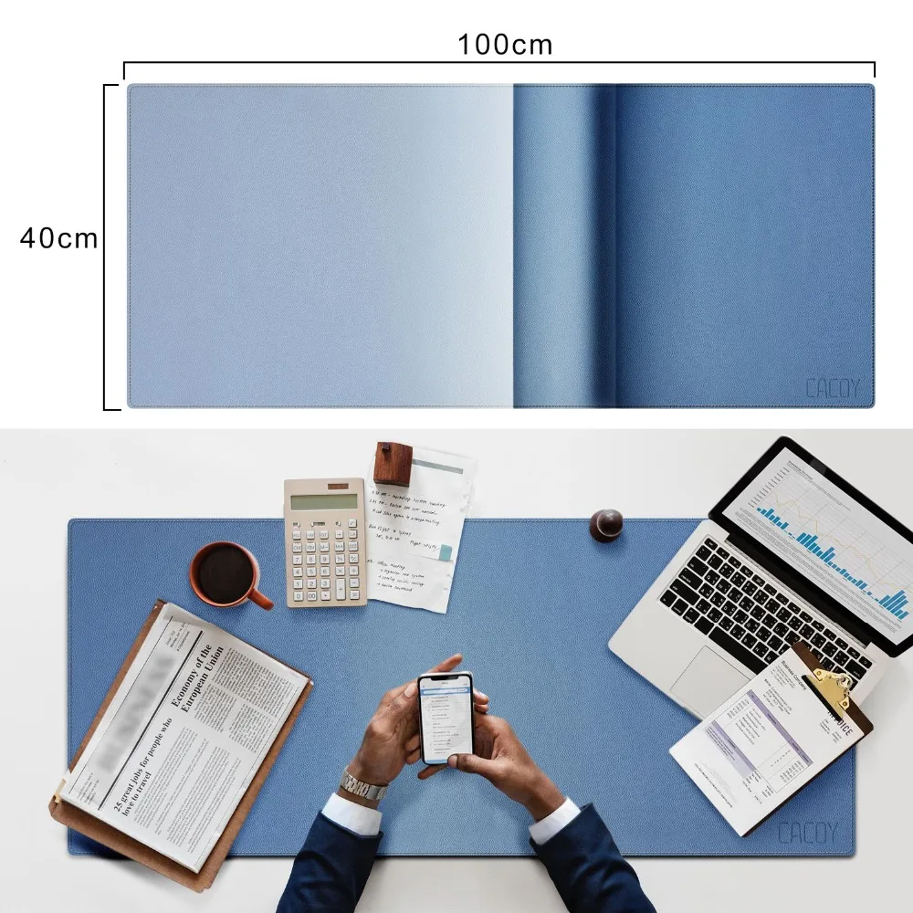 

Cacoy Synthetic Leather Desk Pads Protector Extended 100x40cm Waterproof Leather Desk Mat Gaming Keyboard Pad for Office & Home