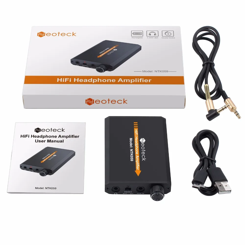 LiNKFOR Portable HiFi Earphone Headphone Amplifier 3 5mm AUX input Output for i phone Android phones PC With Audio Cable
