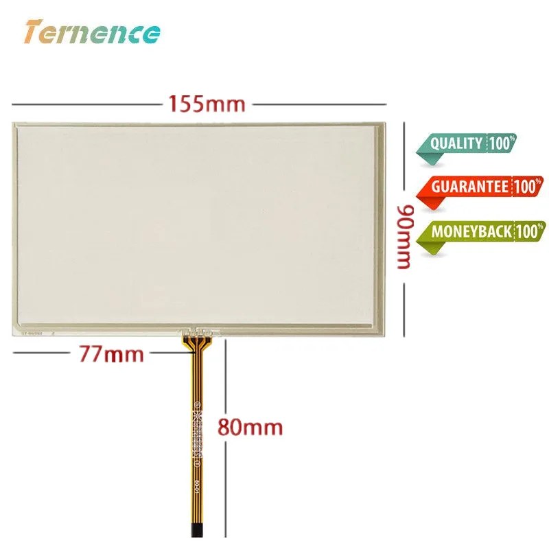 

Skylarpu 6.5''inch 4 wire touch screen panel handwritten 155mm*90mm Purple high anti-reflection soft screen film on the glass