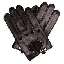 Guantes Moto, Guantes Moto hombres Retro marrón Guantes de la motocicleta de cuero Motorsiklet dedo completo Vintage Moto Guantes