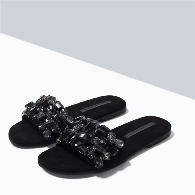 sandals with crystal stones