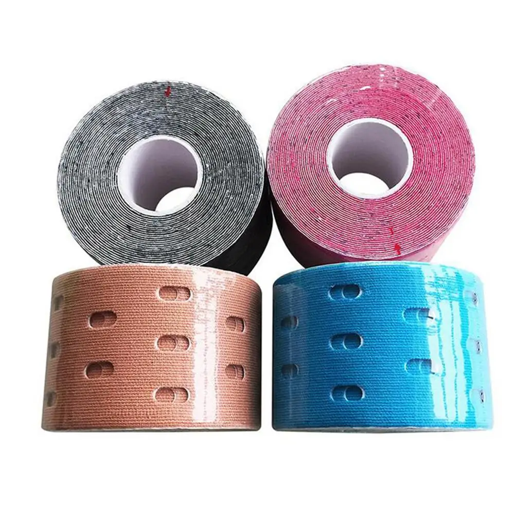 

5cm X5m Medical Elastic Perforated Muscle Patch Sports Bandage Kinematic Tape For Physiotherapy Comfortable Substrate