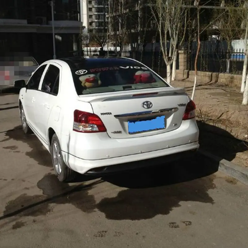 Автомобильный задний багажник спойлер для Toyota Yaris 2008 2009 2010 2011 2012 ABS Пластик грунтовка Цвет украшение в виде хвостового крыла задний спойлер