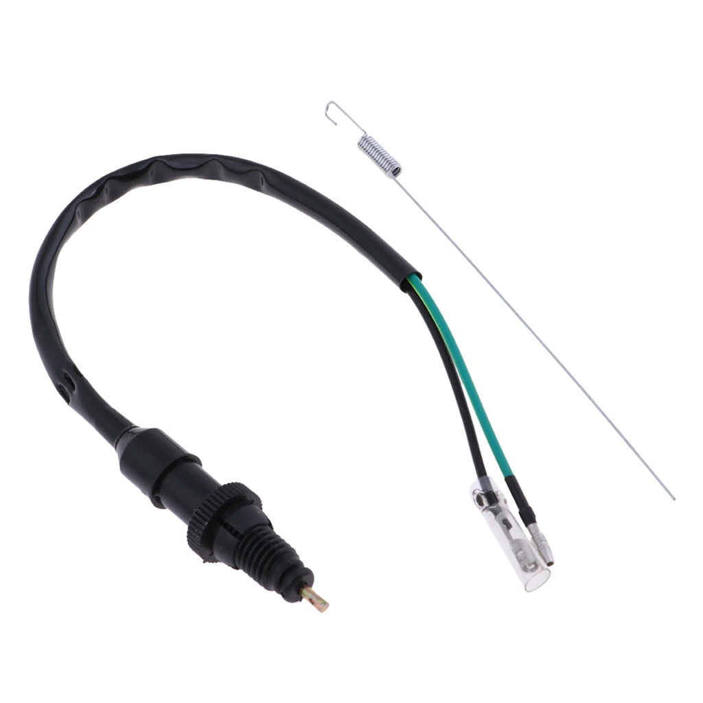 1 Piece Universal Plastic Motorcycle Rear Brake Light Switch with Spring for Honda CB400 VTEC XJR 74A Black